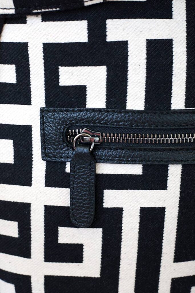 Midneto Kiveli Beige Black Bag