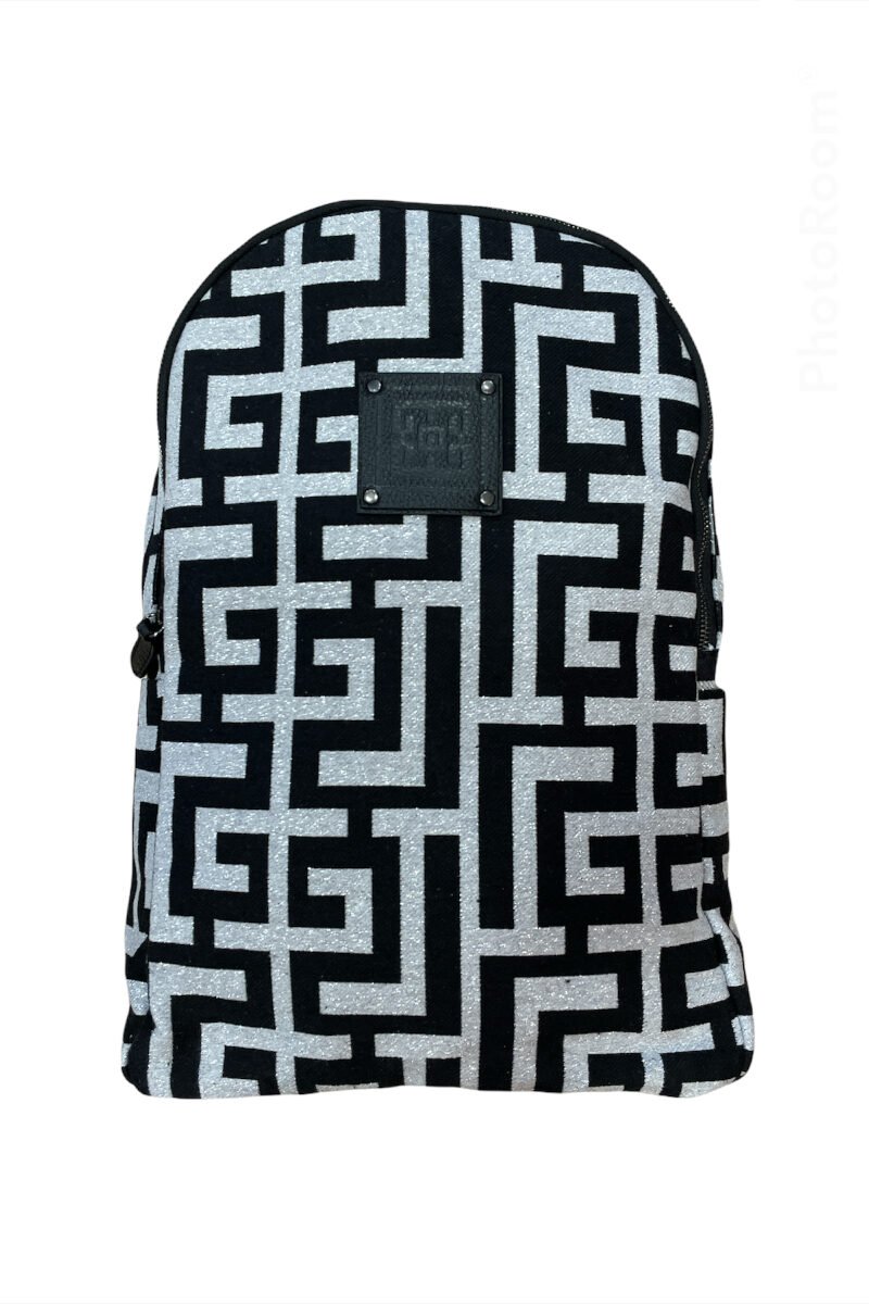 Midneto Kimon I Silver (Lurex) Black Labyrinth Bag - Image 1