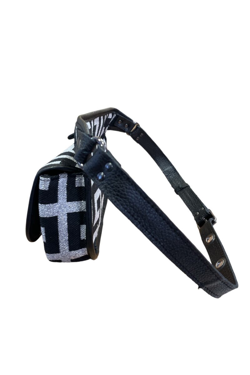 Midneto Faidra Black Silver (Lurex) Labyrinth Bag - Image 3