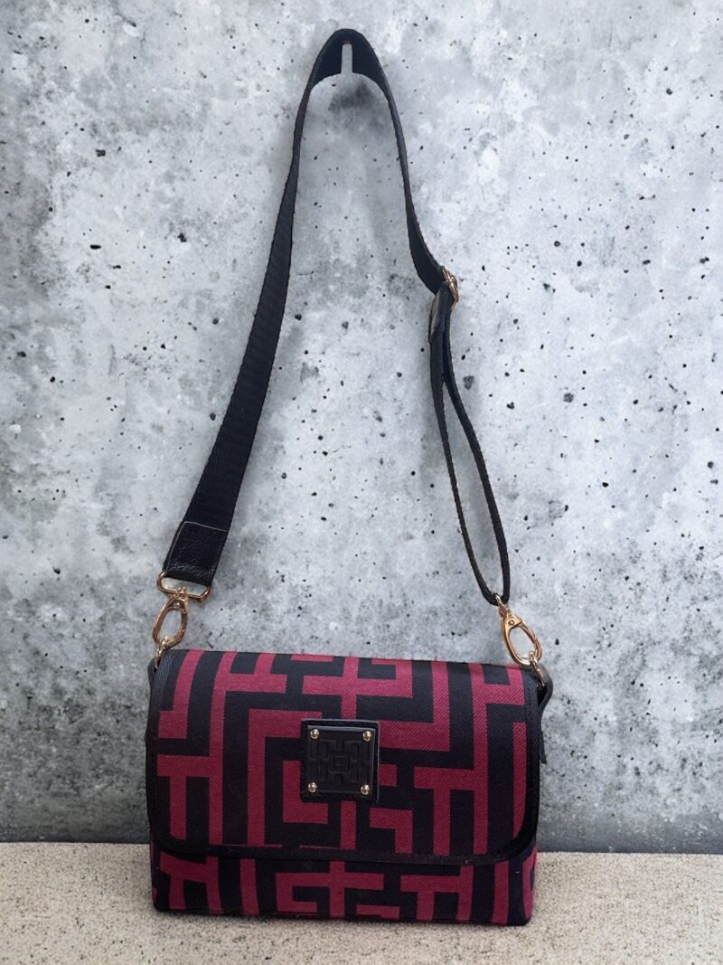 Midneto Aphrodite I Dark Red Black Labyrinth Bag - Image 1