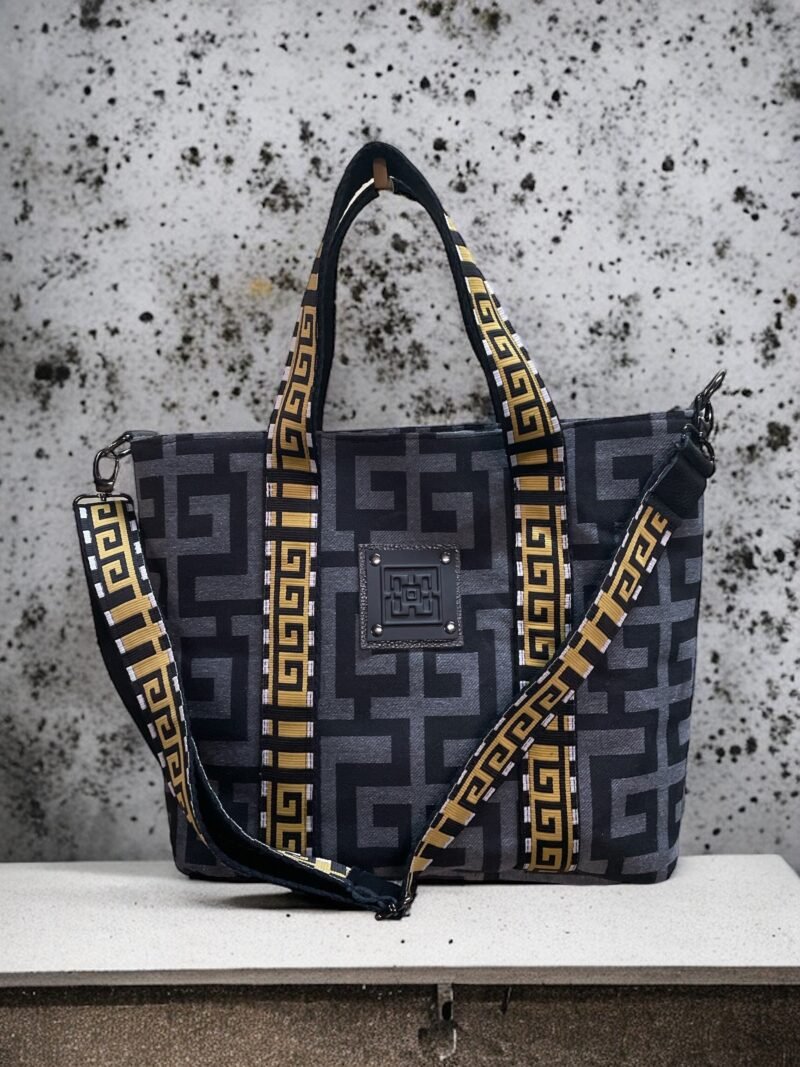 Midneto Calypso II Grey Black Labyrinth Bag