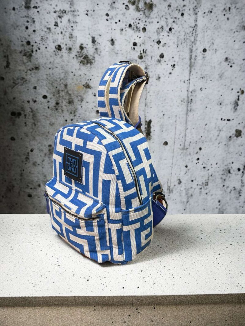 Midneto Theros Blue Beige Labyrinth Bag - Image 2