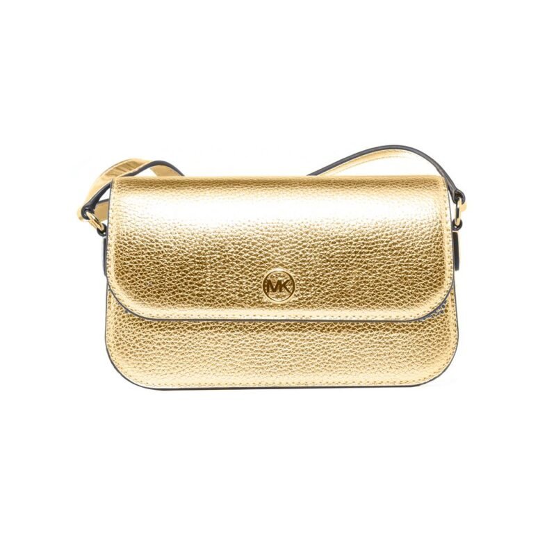 Michael Kors Gold Leather Crossbody Bag