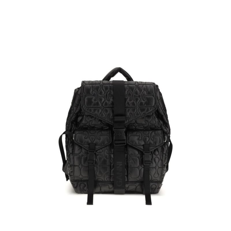 Ganni Black Polyamide Backpack - Image 1