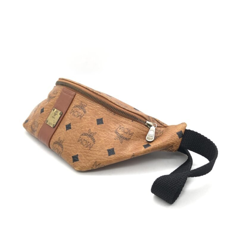 MCM Leather Waist Bag With Logo Pattern - Image 3