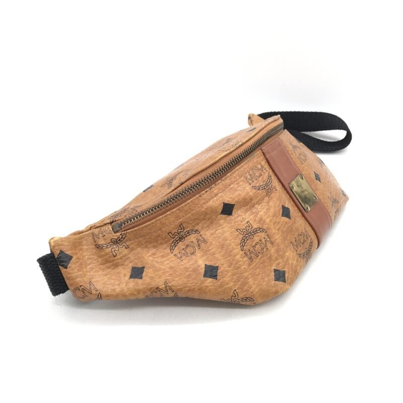 MCM Leather Waist Bag With Logo Pattern - Image 4