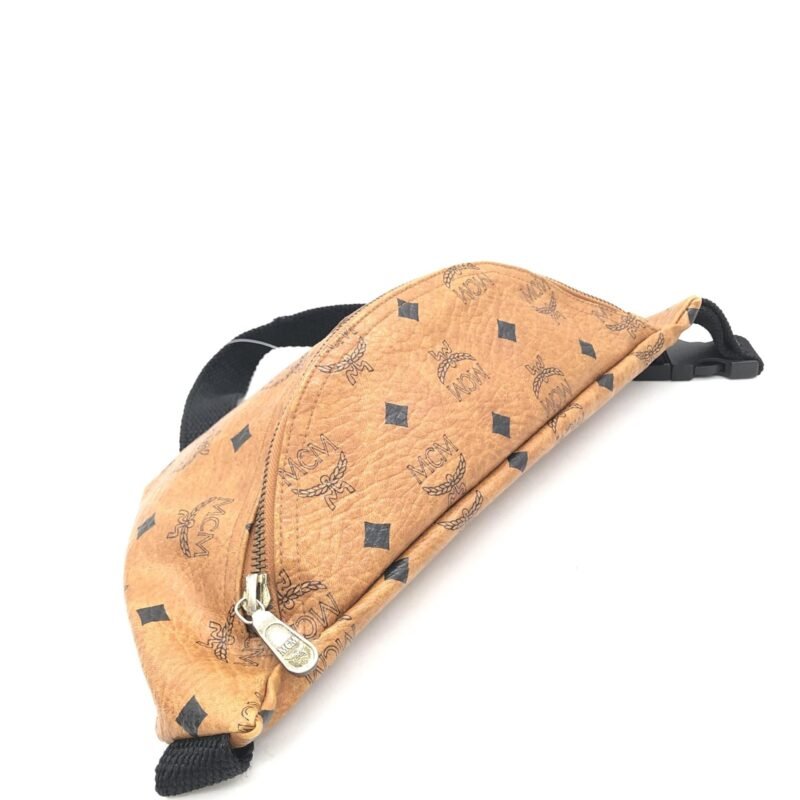 MCM Leather Waist Bag With Logo Pattern - Image 6
