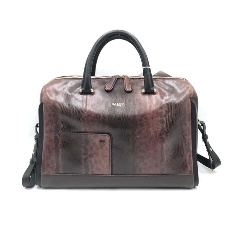 Bally Python Pattern 2WAY Boston Bag - Image 1