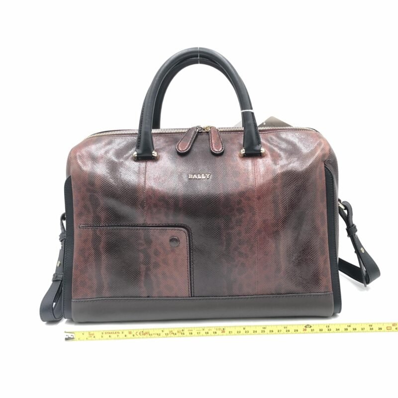Bally Python Pattern 2WAY Boston Bag - Image 3
