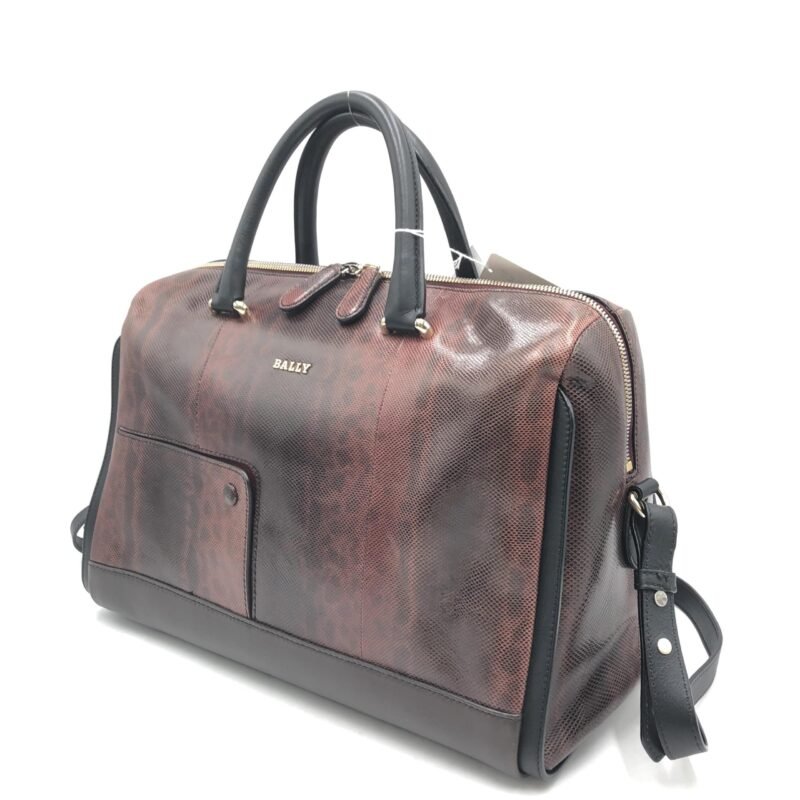 Bally Python Pattern 2WAY Boston Bag - Image 4