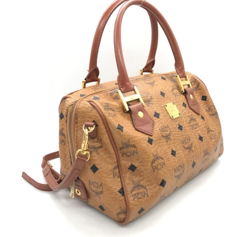 MCM Visetos 2WAY Mini Boston Bag - Image 4