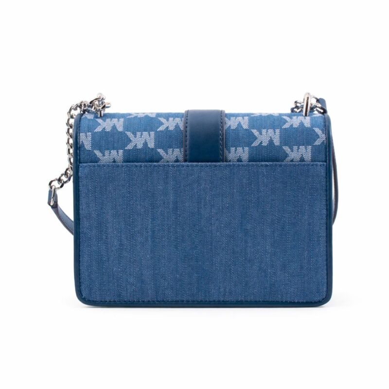 Michael Kors Blue Canvas Crossbody Bag - Image 2