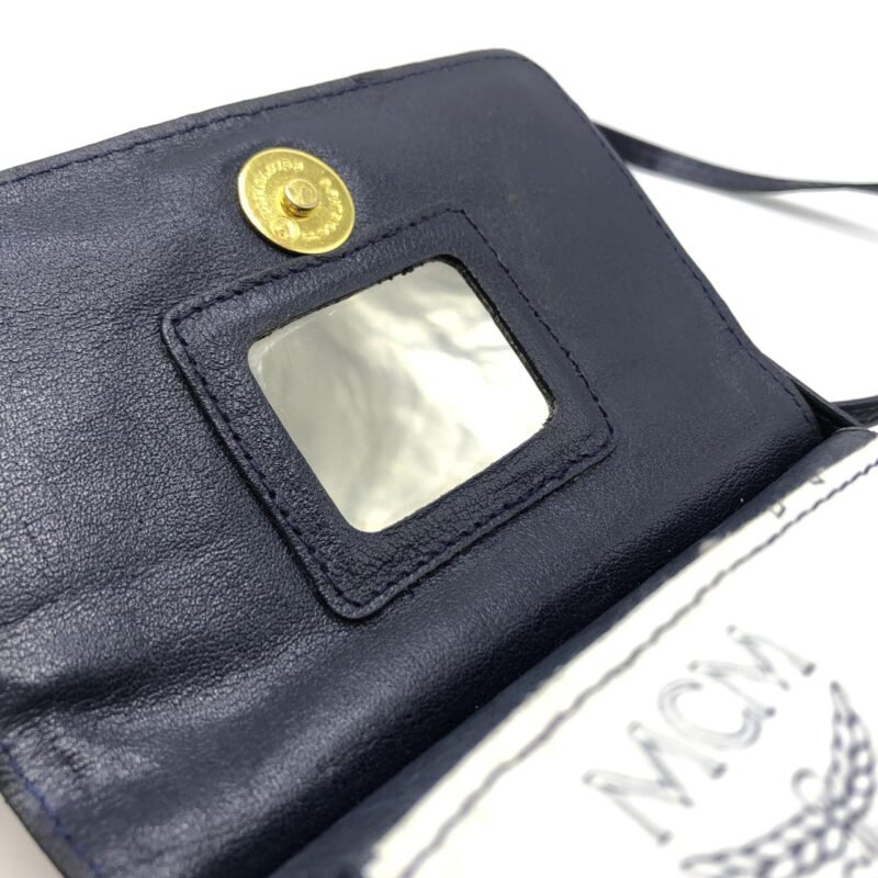 MCM Mini Crossbody Bag White Visetos - Image 8