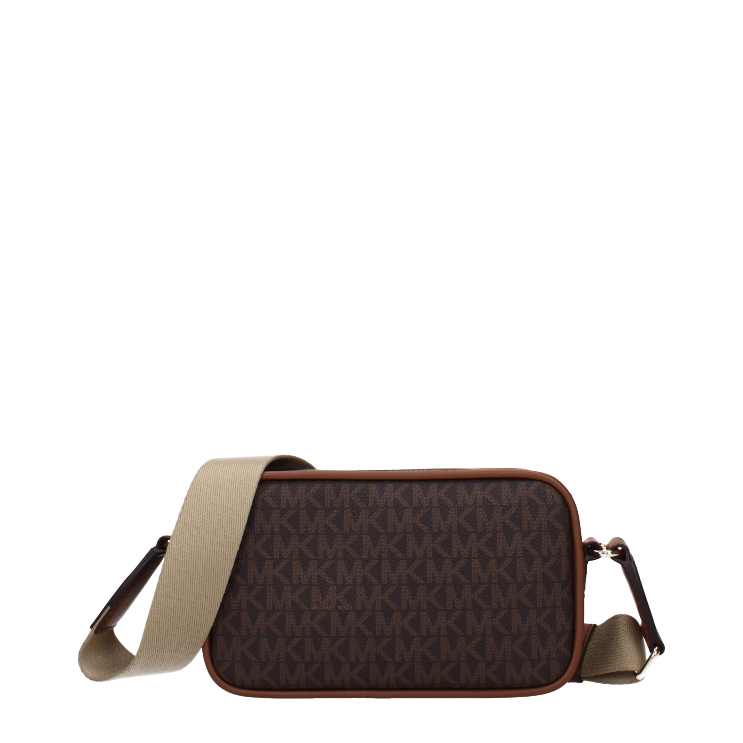 Michael Kors Brown Fabric Crossbody Bag - Image 3