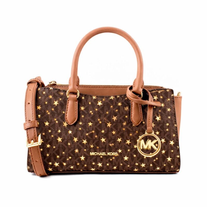 Michael Kors Brown Canvas Handbag - Image 1