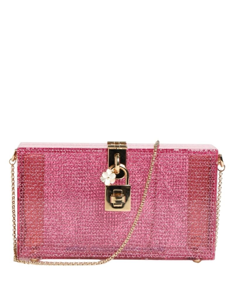 Dolce & Gabbana Pink DOLCE BOX Clutch Crossbody Women Evening Borse Bag - Image 3