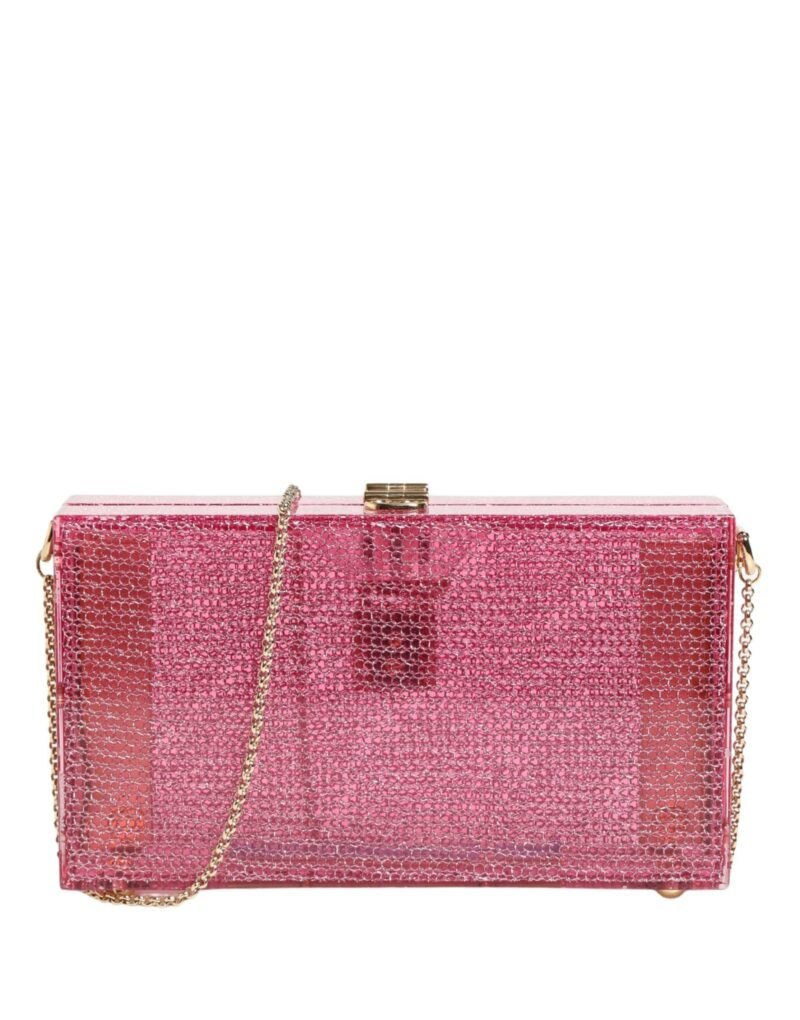 Dolce & Gabbana Pink DOLCE BOX Clutch Crossbody Women Evening Borse Bag - Image 5