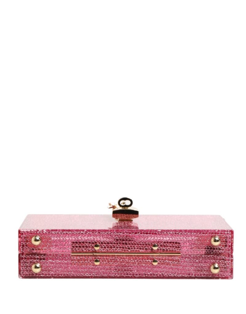 Dolce & Gabbana Pink DOLCE BOX Clutch Crossbody Women Evening Borse Bag - Image 6