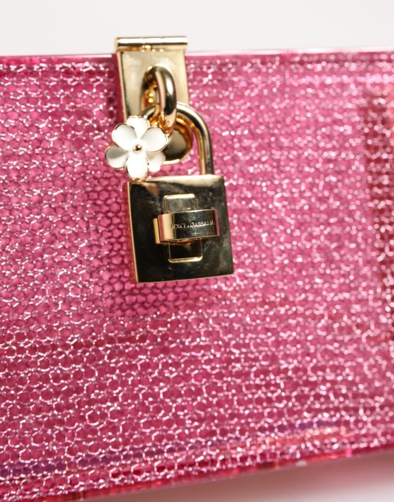 Dolce & Gabbana Pink DOLCE BOX Clutch Crossbody Women Evening Borse Bag - Image 7