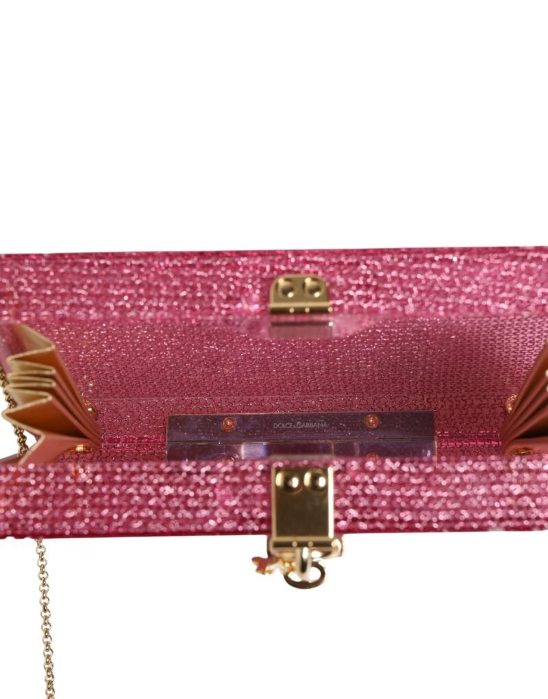 Dolce & Gabbana Pink DOLCE BOX Clutch Crossbody Women Evening Borse Bag - Image 8
