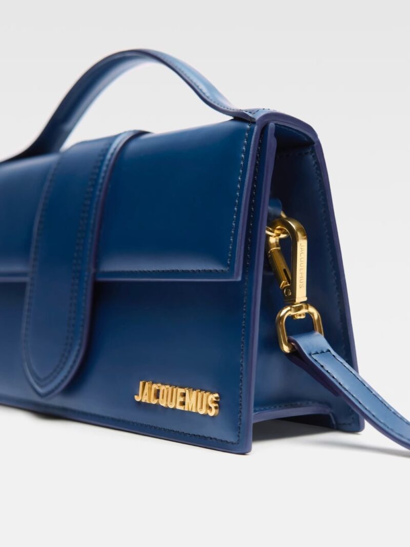 Jacquemus Dark NavyLeather Le Grand Bambino Handbag - Image 4