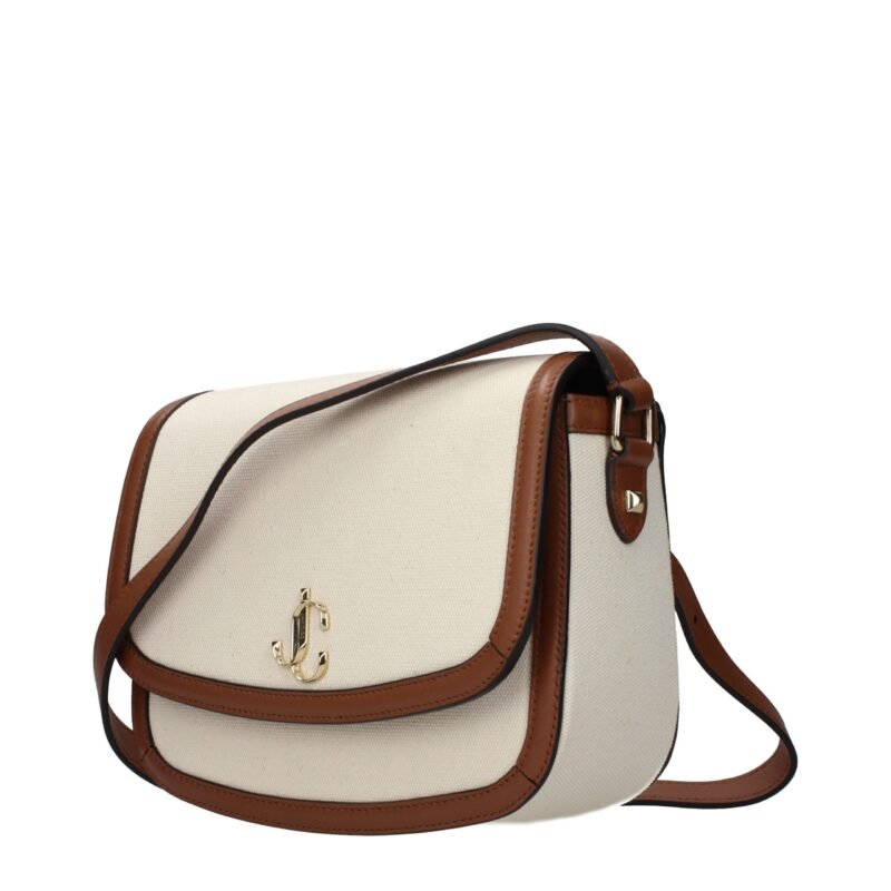 Jimmy Choo Beige Fabric Crossbody Bag - Image 2