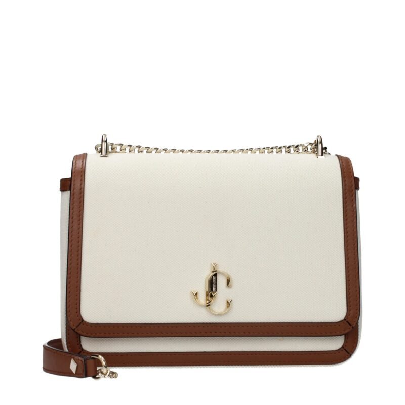 Jimmy Choo Beige Fabric Crossbody Bag