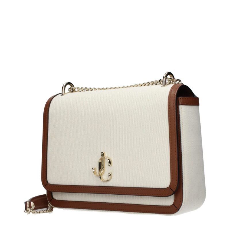 Jimmy Choo Beige Fabric Crossbody Bag - Image 2