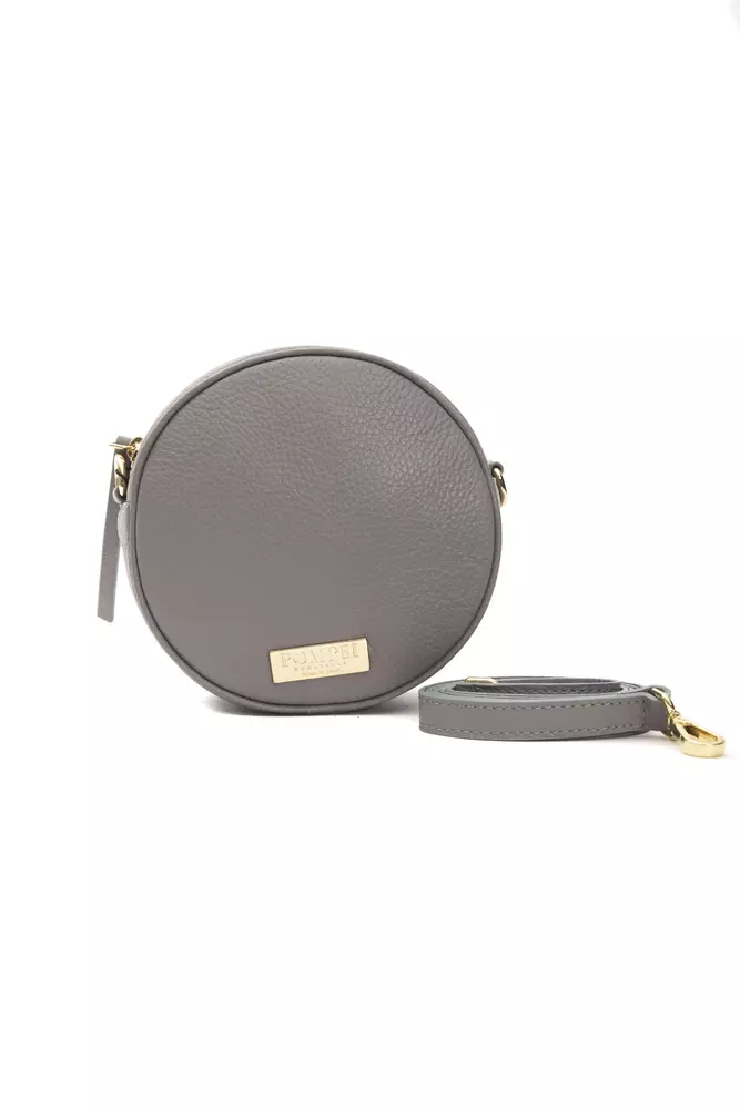 Pompei Donatella Gray Leather Women Crossbody Bag - Image 1