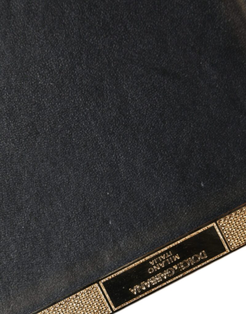Dolce & Gabbana Gold Crystal Bifold Clutch Evening Party Women Purse Bag - Image 5