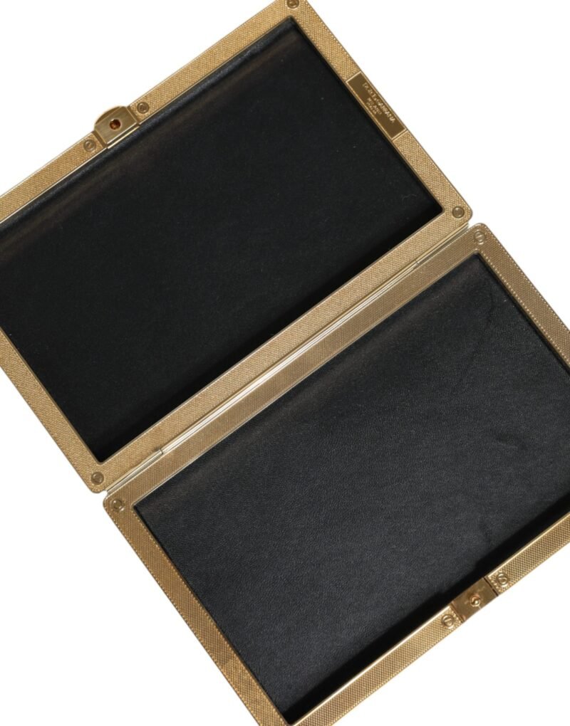 Dolce & Gabbana Gold Crystal Bifold Clutch Evening Party Women Purse Bag - Image 6