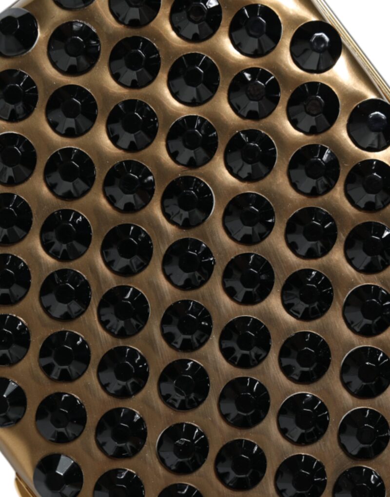 Dolce & Gabbana Gold Crystal Bifold Clutch Evening Party Women Purse Bag - Image 8