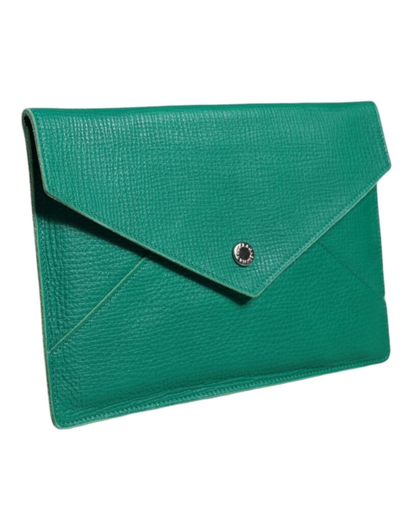 Dolce & Gabbana Green Leather Handbag Clutch Mini Purse Pouch Tablet Case - Image 2