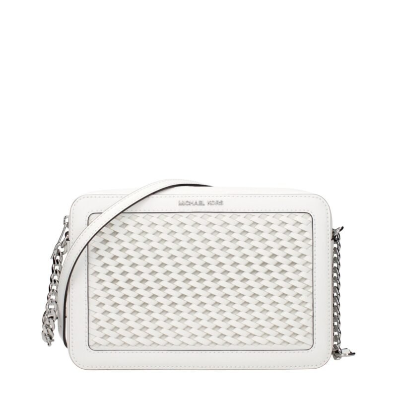 Michael Kors White Leather Crossbody Bag