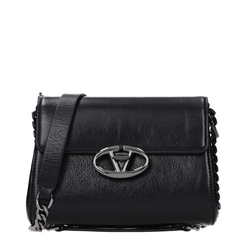 Valentino Garavani Black Leather Crossbody Bag