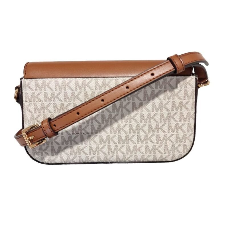 Michael Kors Beige Leather Crossbody Bag - Image 2